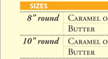 Estrel\'s Caramel Cake Menu